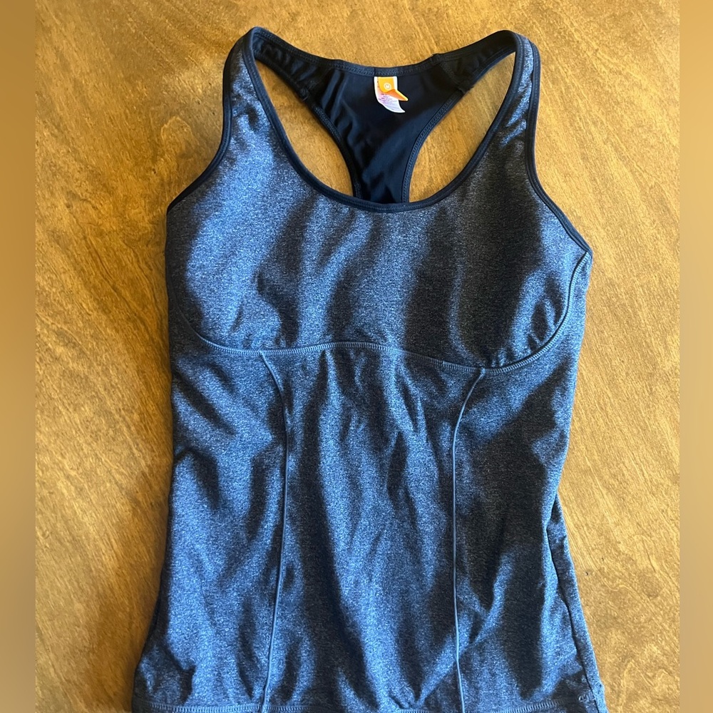 grey and black lucy athletic tank - size M